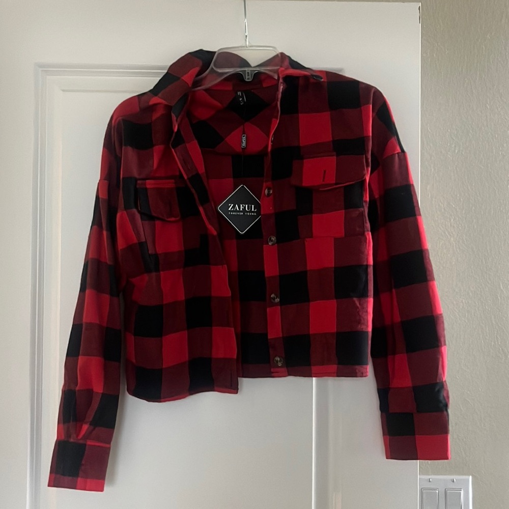 Zaful Cropped flannel